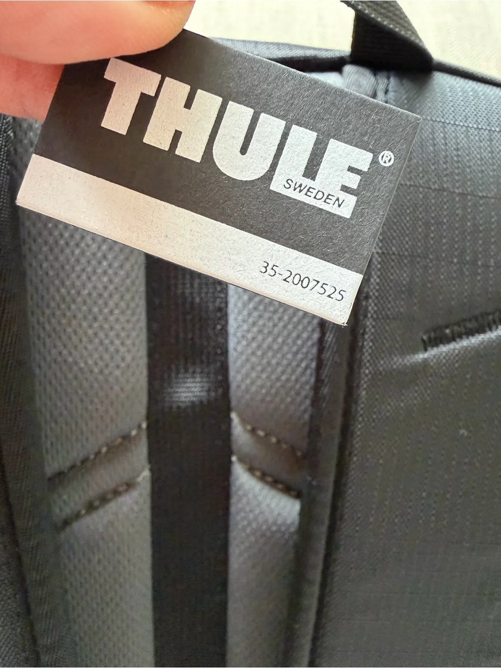 Thule Black Backpack with Aqua Zipper Pulls - Hilton Logo